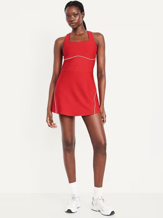 Old Navy Dresses & Skirts - Old Navy Red Mini Dress with White Piping